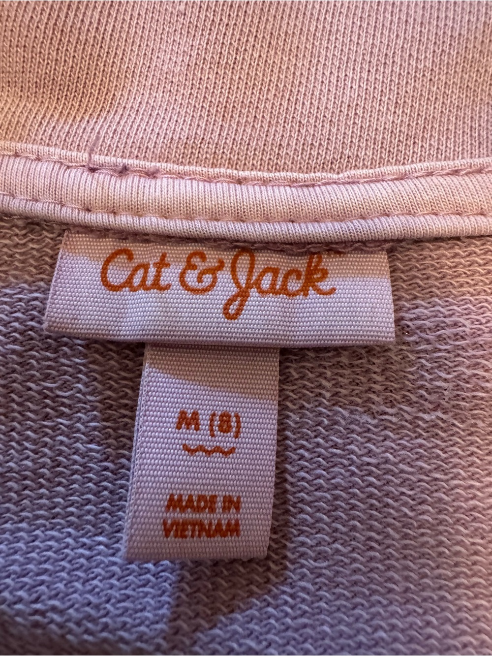 Cat & Jack Girls’ Soft Lavender Quarter-Zip Fleece Pullover - Size 8 - Picture 4 of 6